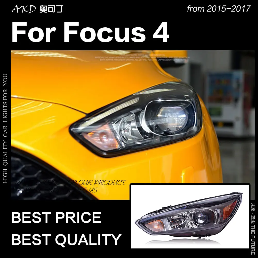 AKD автостайлинг для Ford Focus фары 2015-2017 ST Sytle D2H Hid опция ангельские глазки