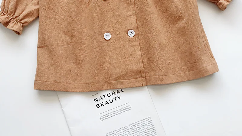 

New Doll Lapel Double-Breasted Princess Dress Kids Clothes Dresses For Girls Spring Autumn Casual Baby Girls Dress 2-6 Years