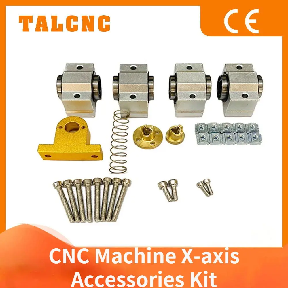 

CNC Machine X-axis Accessories Kit CNC3018 PLUS SCV12VUU Bearing 12mm 10mm CNC3018Pro SCV10VUU T8 lead screw X axis Parts