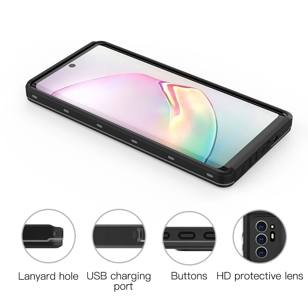 for Samsung Galaxy S10E S10 4G 5G Waterproof Cases Swimming Full Protection Capa Diving Coque Outdoor Shockproof Phone Cover