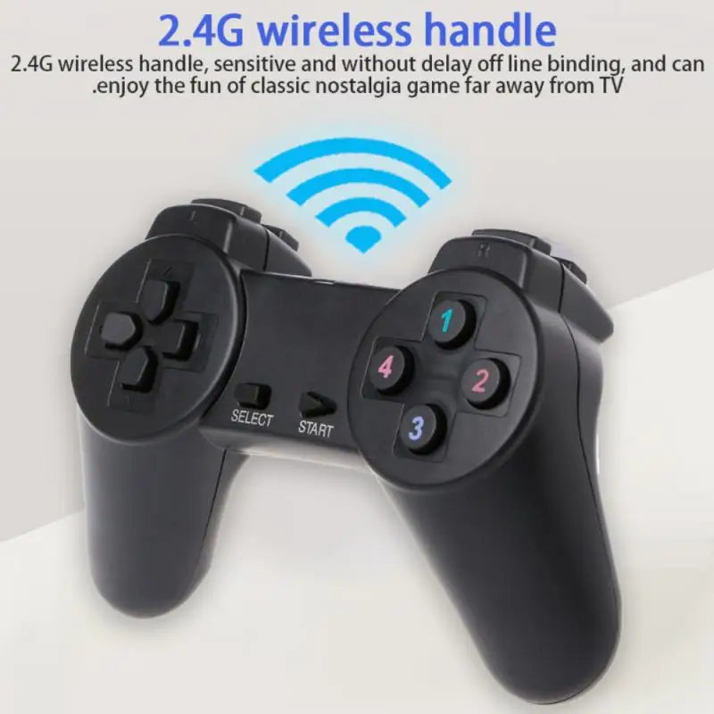 

2.4G Wireless Video Game Console Display On TV Projector Monitor Classic Retro 821 Games Double Controller Video Game Console