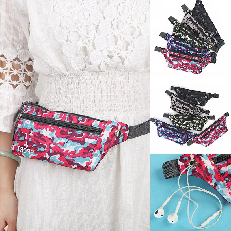 Унисекс поясная сумка для женщин и мужчин на открытом воздухе бега с карманами