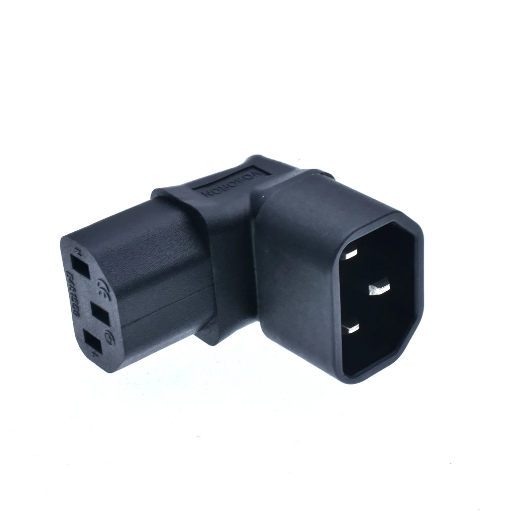 Прямоугольный адаптер IEC угловой 320 C14 к C13 для настенного ЖК-телевизора конвертер