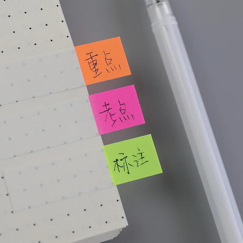 Fluorescence Colour Self Adhesive Memo Pad Sticky Notes Bookmark Sticker Paper for Kids Office School Stationery Supplies | Канцтовары