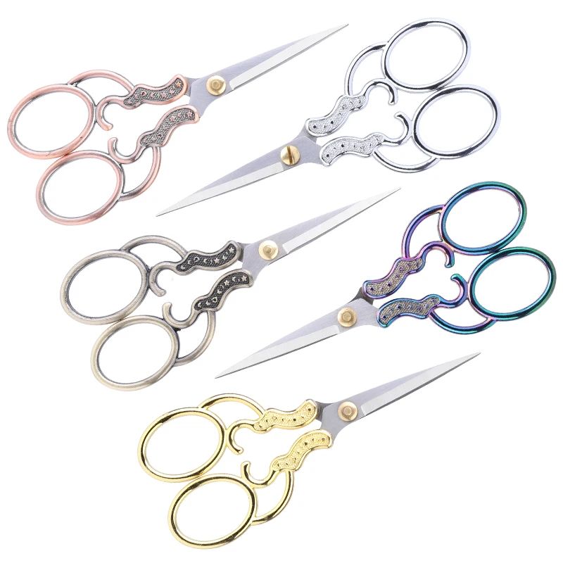 

SHWAKK Embroidery Scissors Stainless Steel Sharp Stork Scissors Handicraft Household Embroidery Fabric Cut Sewing Tool