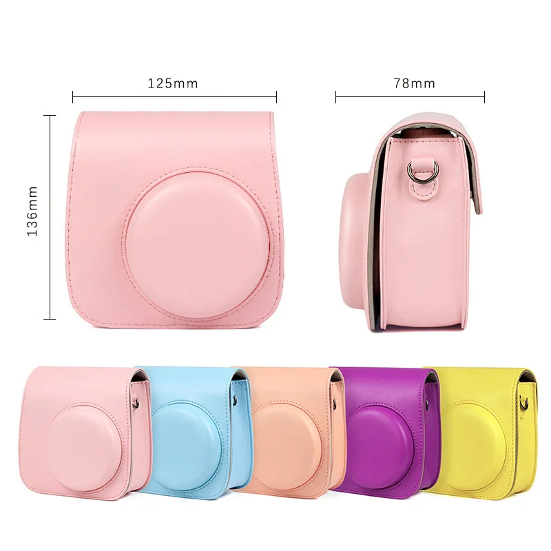 Чехол для камеры Fujifilm Instax Mini из искусственной кожи чехол с плечевым ремнем 9 8 |