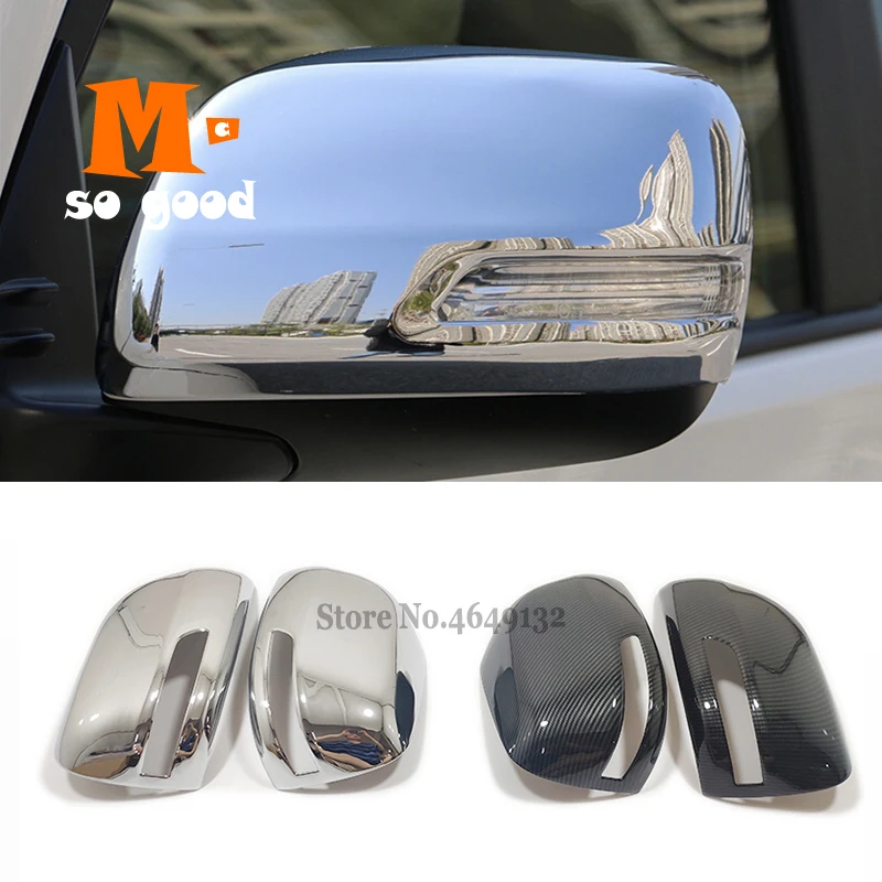 

Carbon Chrome for Toyota Prado FJ150 FJ 150 2010 - 2018 Car Side Mirror Rearview Turning Mirror Decor Sticker Cover Accessories
