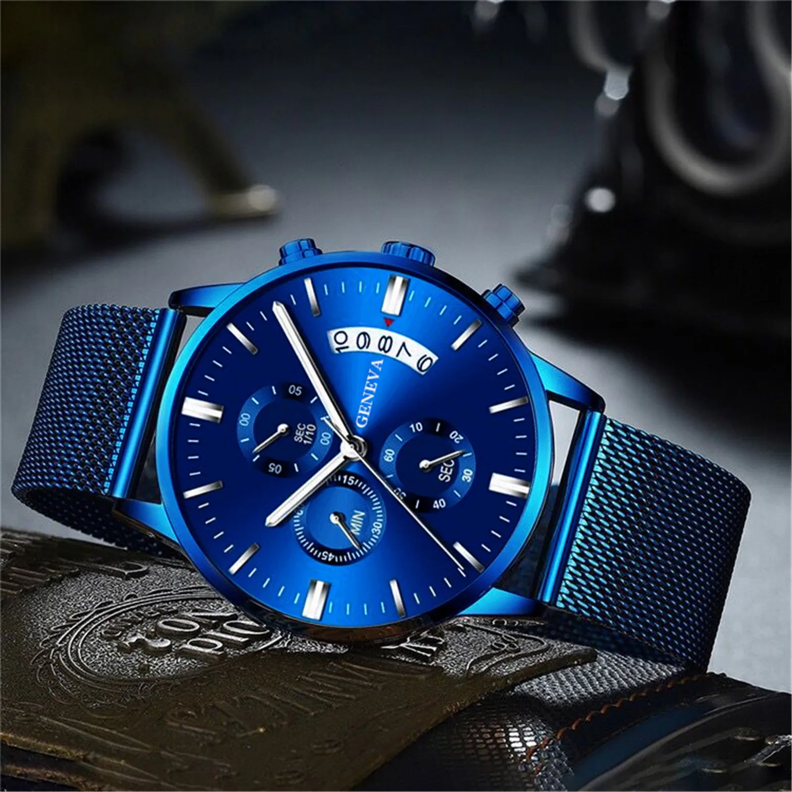 

Sleek Minimalist Fashion With Mesh Band Dial Men's Quartz Watch Gift Watch montre femme relojes para mujer