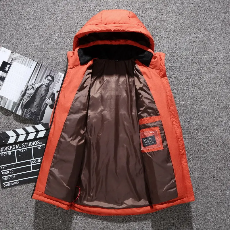 Высококачественная Мужская зимняя куртка толстая парка для снега пальто на