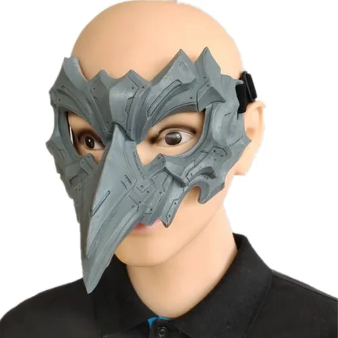 Двухмерная металлическая маска, японская Механическая маска для косплея с полулицом тигра, научная фантастика, металлическая маска в стиле монстра