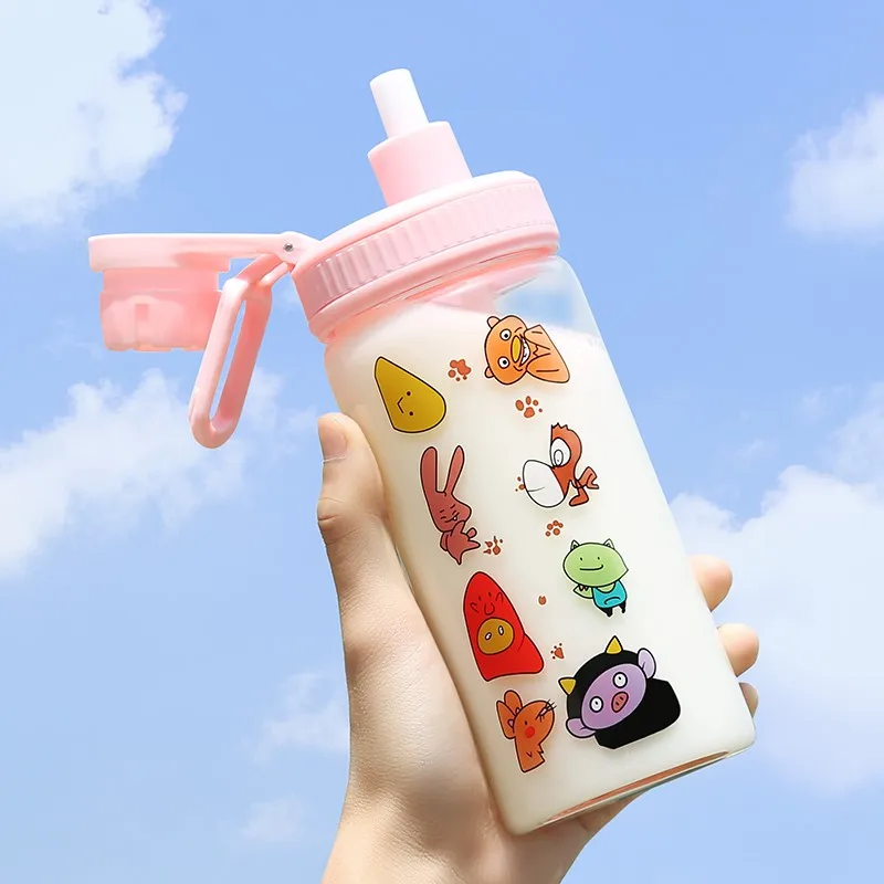 500 мл креативная стеклянная бутылка Студенческая портативная большая емкость