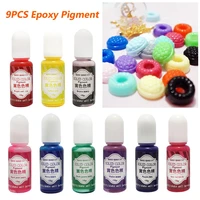 9pcsset art epoxy resin practical concentrated solid color pigment jewelry making colourant model uv dye paint crafts liquid