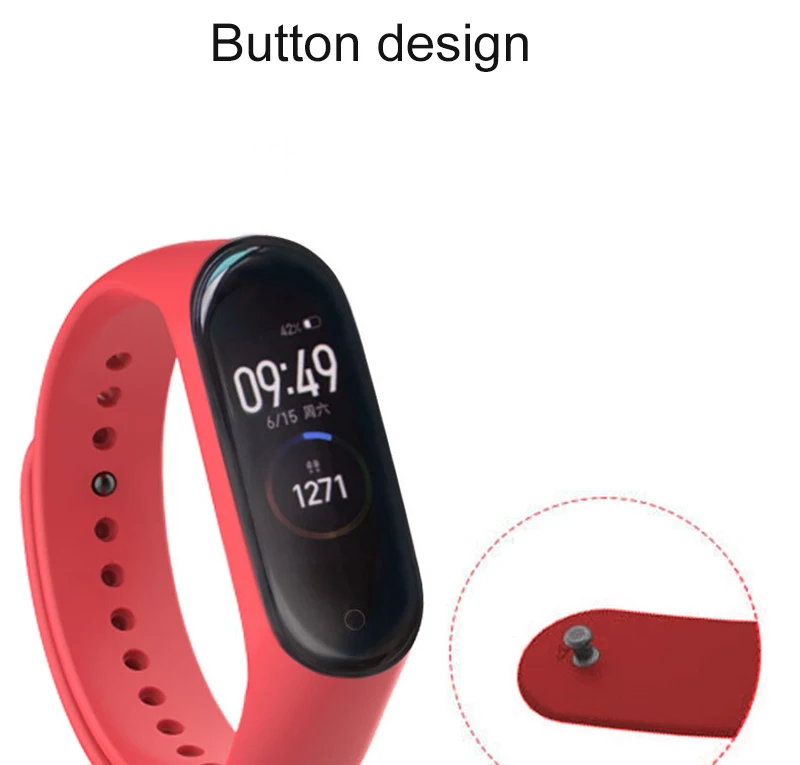 Силиконовый сменный Браслет для Xiaomi Mi band 4 спортивный браслет дышащий ремешок Miband