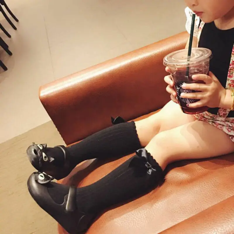 1 пара Детские хлопковые ботинки в полоску с бантом|Колготки и чулки| |