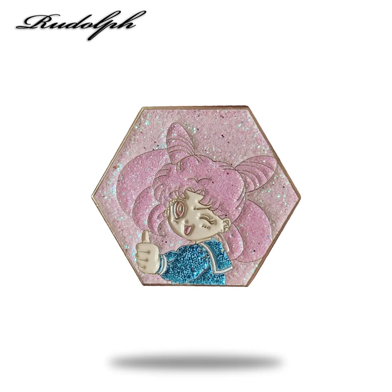 Круглая милая симпатичная блестящая миниатюрная мягкая эмалированная булавка