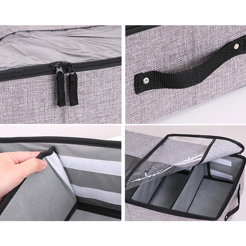 Складной органайзер для одежды обуви и мелочей из льняной ткани|Коробки ящики