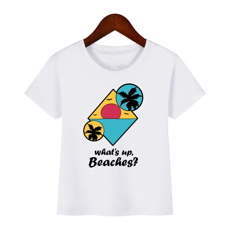Футболка детская с коротким рукавом смешные пляжные топы для мальчиков и девочек