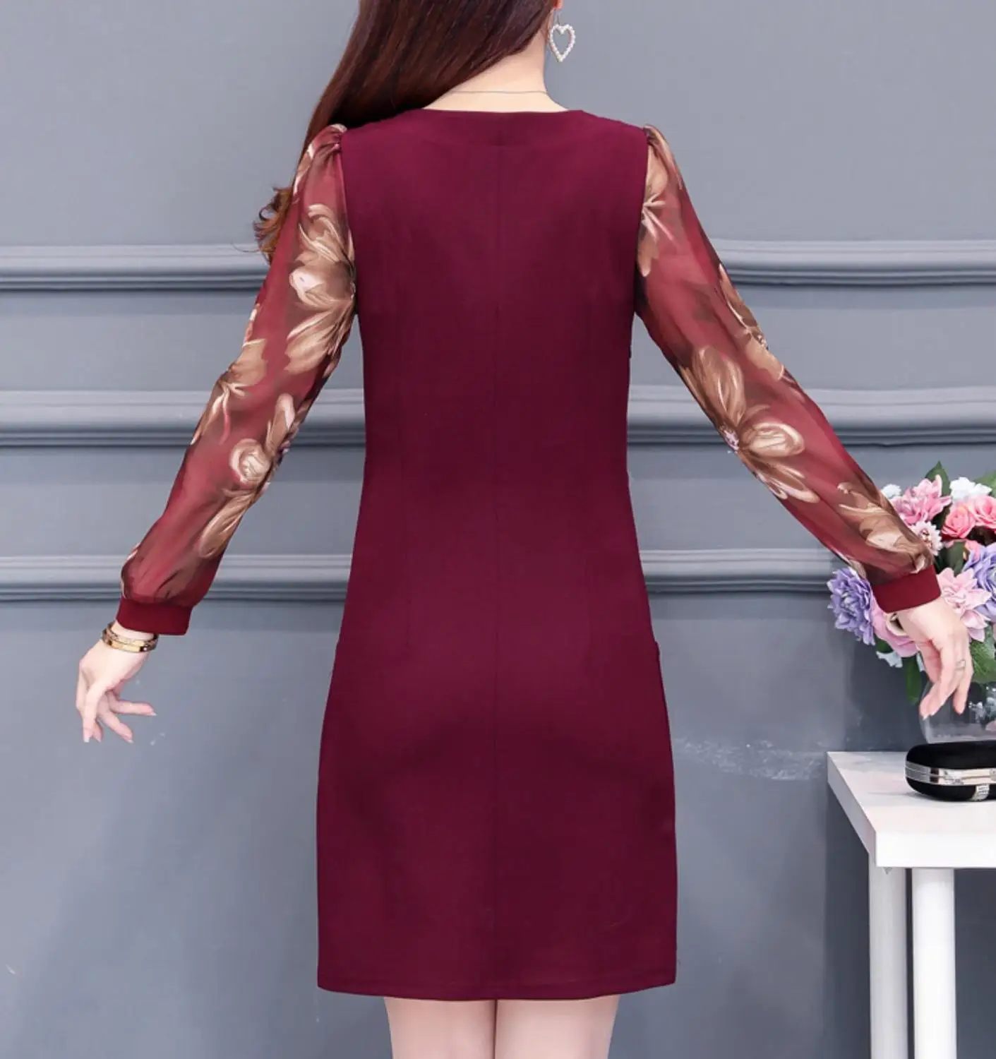 Женское прямое мини-платье с цветочным принтом повседневное облегающее платье