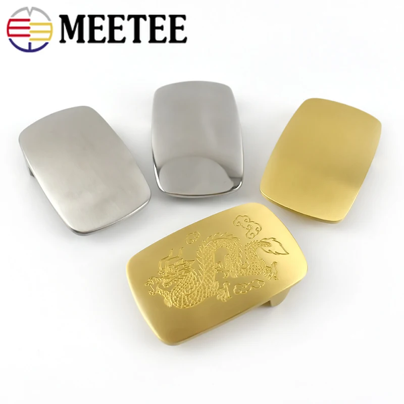 Meetee 1 шт./2 шт. id39мм высококачественные латунные мужские пряжки из нержавеющей