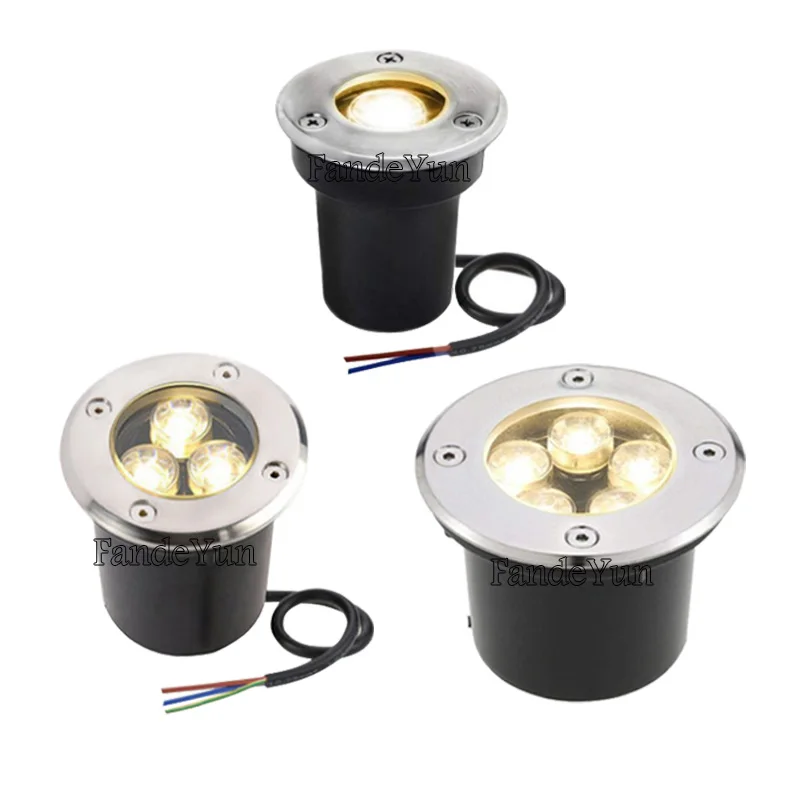 Водонепроницаемый IP67 5 Вт 7 светодиодный подземный светильник напольный для сада