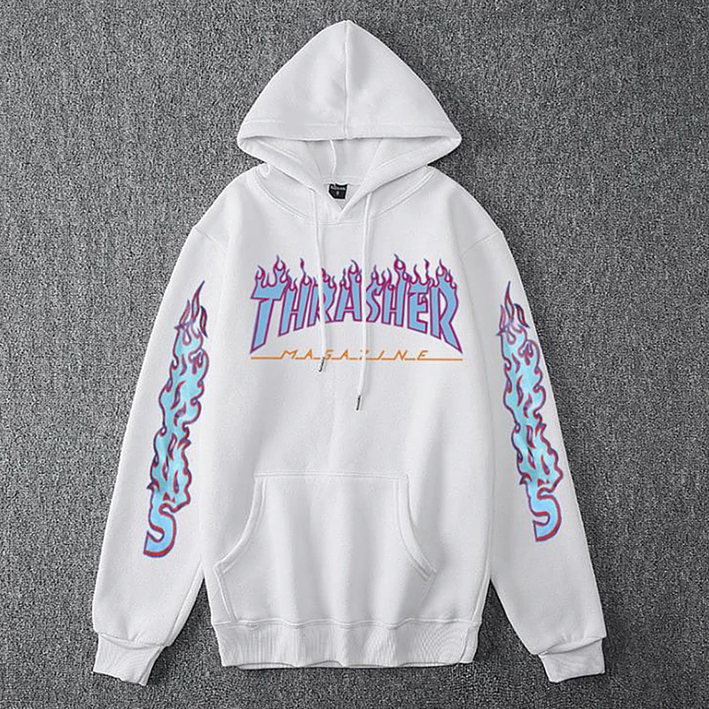 Осенне-зимняя популярная Европейская и американская фирма Blue Fire принт пламя плюс