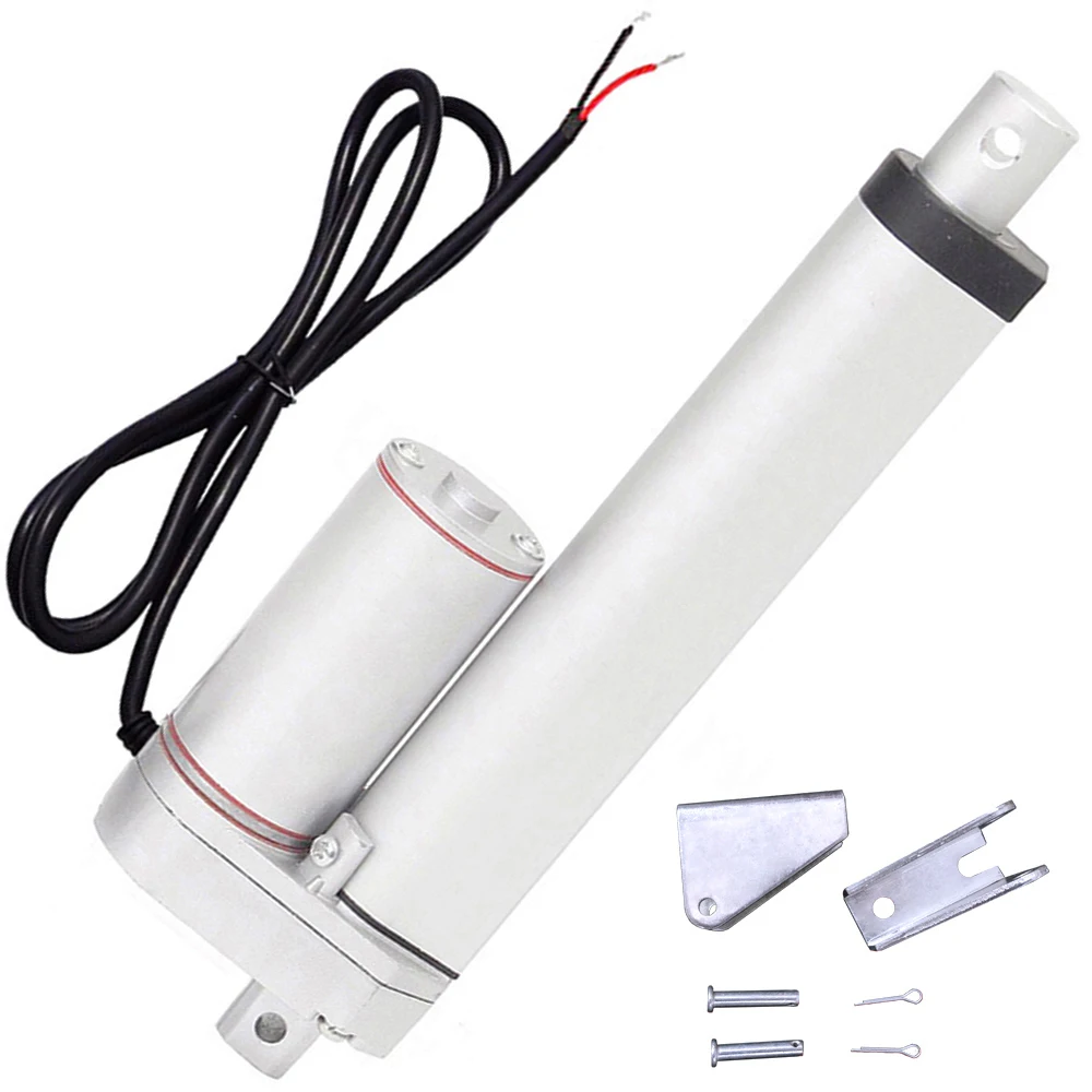 

Heavy Duty 8" Linear Actuator with Mounting Brackets 8Inch Stroke 1000N/ 220 Pound Max Lift 12Volt DC Motor Motion 14mm/s Speed