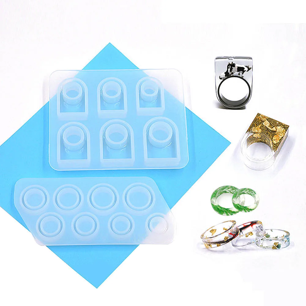 

Mix Style Ring Silicone Mold For Resin Silicone Ring Mold For Making Resin Epoxy Jewelry Epoxy Molds UV Resin Making Tools