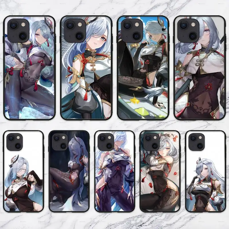 

Genshin Impact Shen He Phone Case For iPhone 11 12 Mini 13 Pro XS Max X 8 7 6s Plus 5 SE XR Shell
