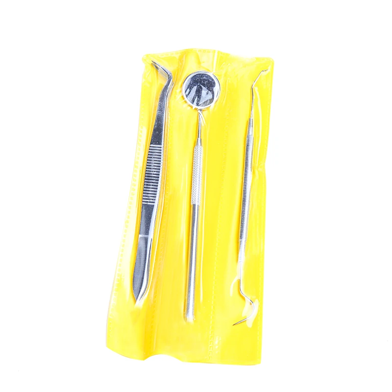 3Pcs/Set New Hygiene Picks Scaler Mirror Oral Care Explorer Probe Stainless Steel Dental Dentist Teeth Clean Tool Set Kit | Красота и