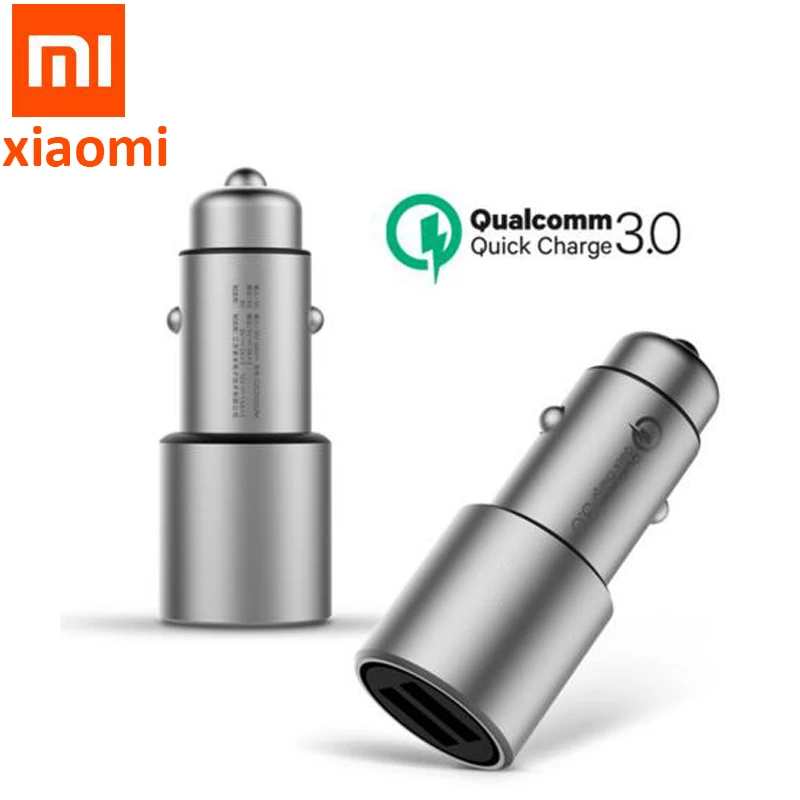 Оригинальное автомобильное зарядное устройство Xiaomi Quick Charge 3 0 QC3.0 Xiomi 5В/3A Dual USB 9В/2A