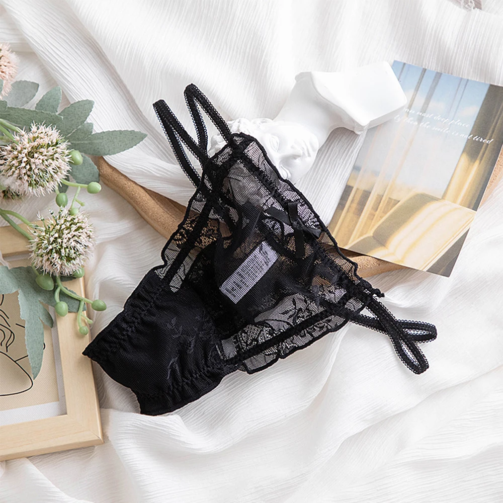 2021 женские трусики сексуальные стринги кружевные ажурные для девушек Прозрачное