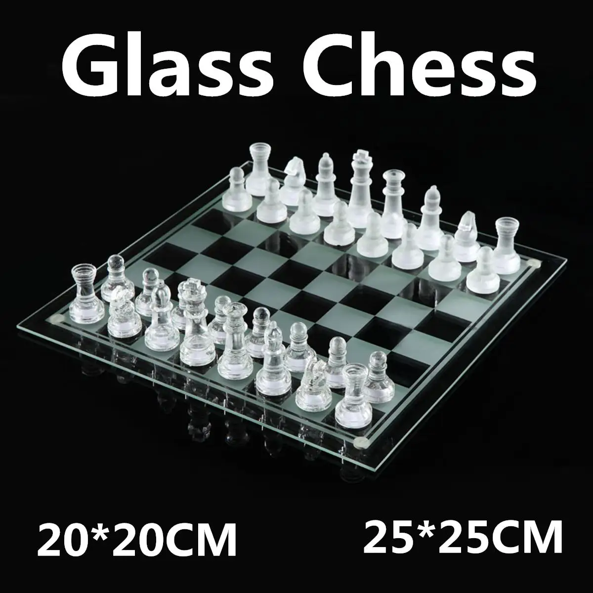 Стеклянные шахматы K9 Роскошные элегантные Международная игра в средняя борцовка