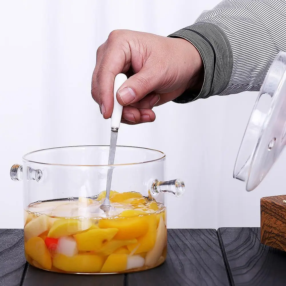 Большая емкость стеклянная кастрюля плита горшок с крышкой Многофункциональный