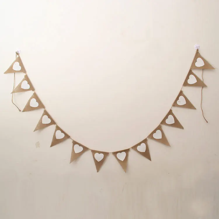 Любовное сердце треугольной формы флаг украшение на Рождество свадьбу