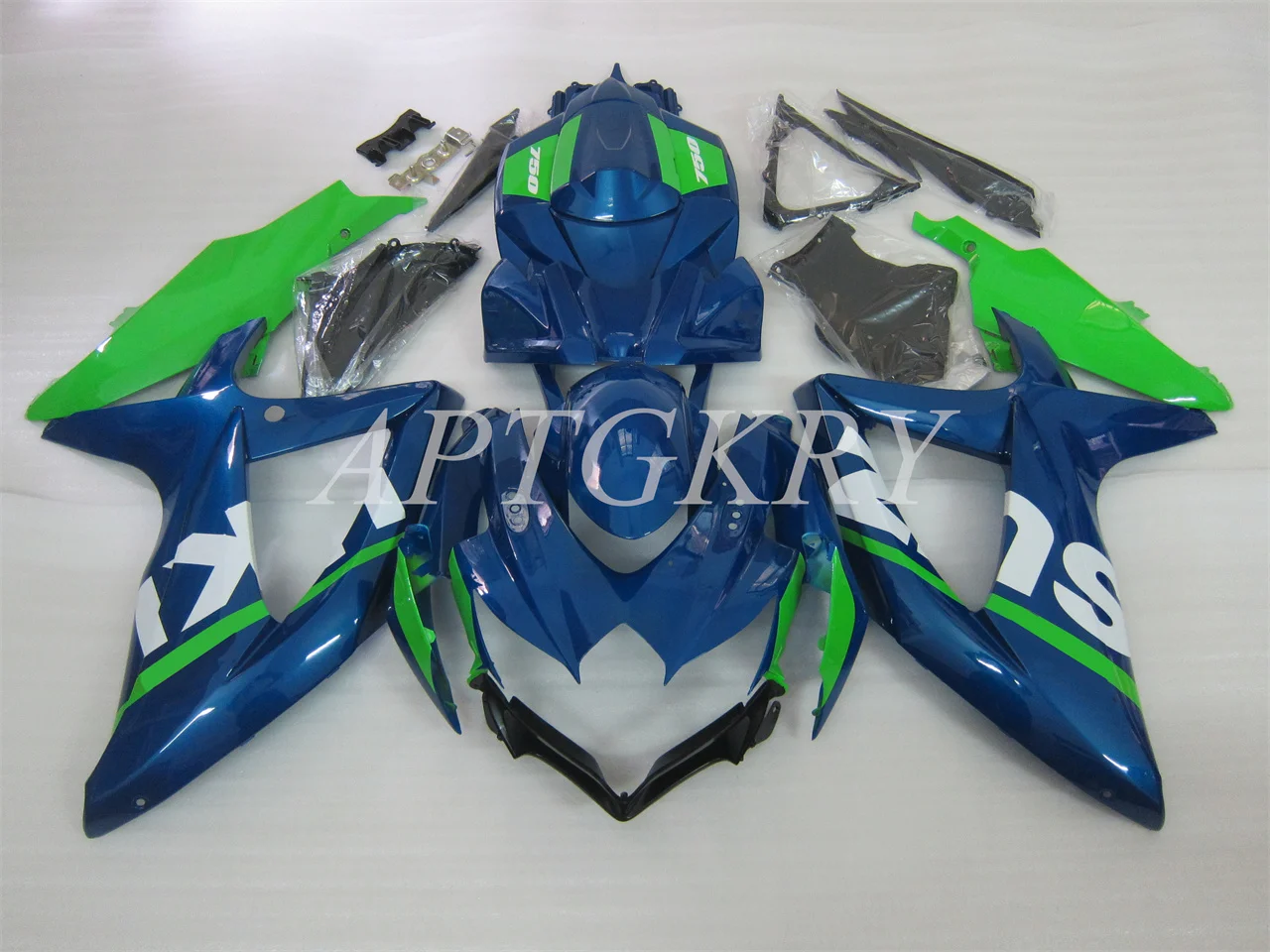

Литье под давлением, новый комплект обтекателей для мотоциклов ABS, подходит для Suzuki GSX-R600 K8 2008 2009 2010 08 09 10, синий, зеленый