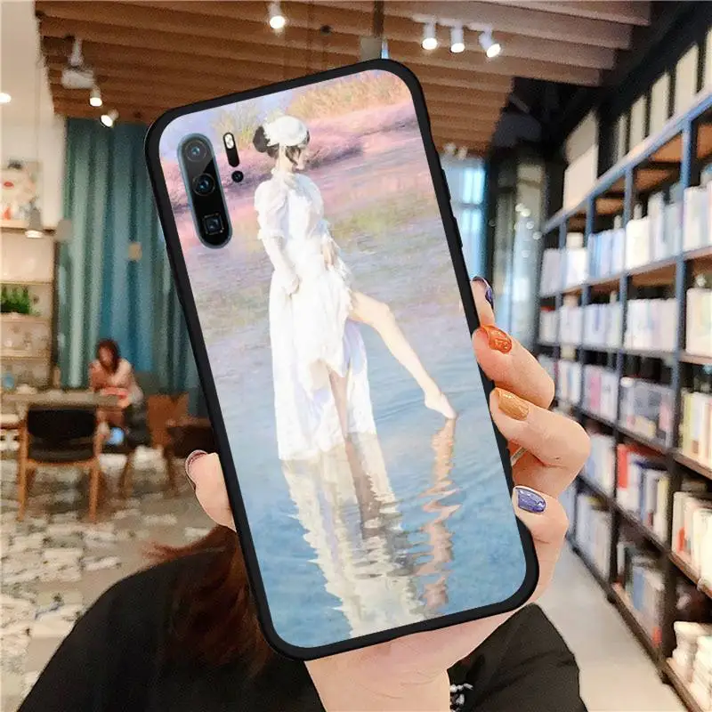 

oil painting Phone Case For Huawei honor Mate P 9 10 20 30 40 Pro 10i 7 8 a x Lite nova 5t Soft Silicone Shell Cover Funda