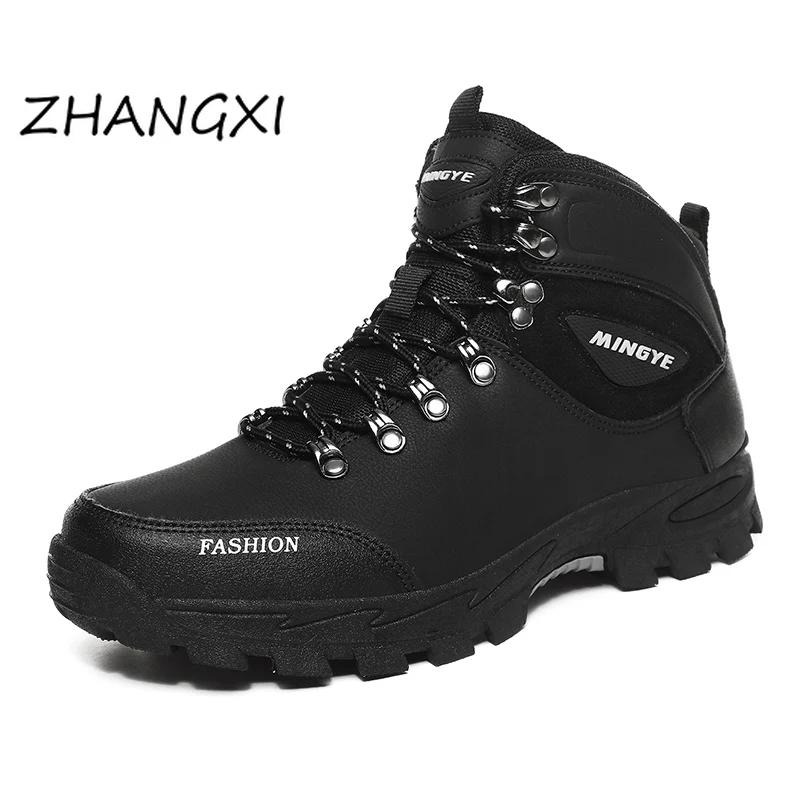 

Winter Men Hiking Boots Waterproof Design Hiking Shoes Short Plush Cold-resistant Hiking Boots Outdoor Sneakers Combat Boots