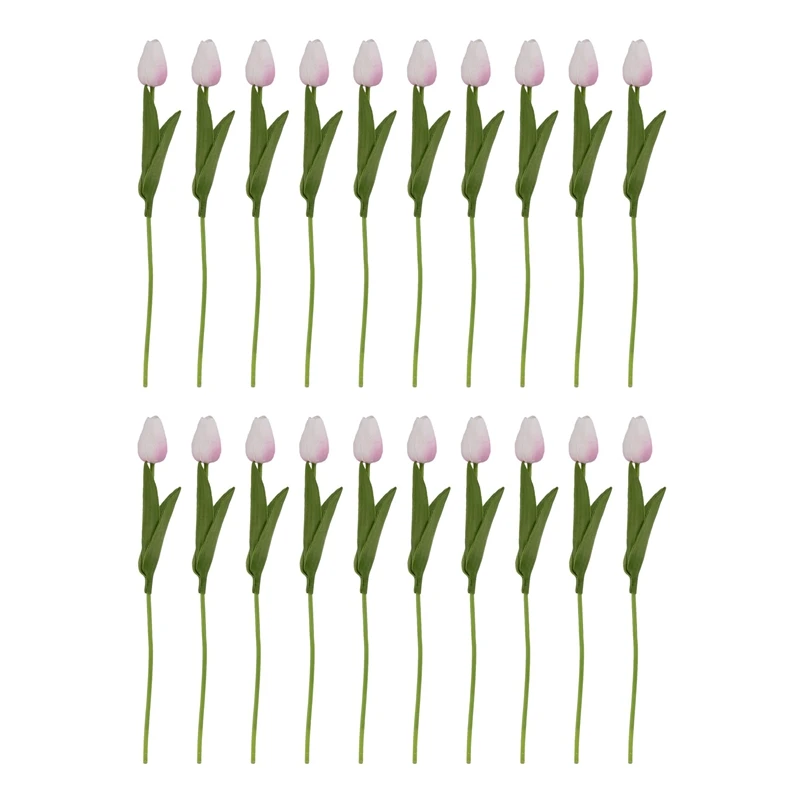 

20Pcs Tulip Flower Latex Real Touch For Wedding Bouquet Decor Best Quality Flowers (Pink Tulip)