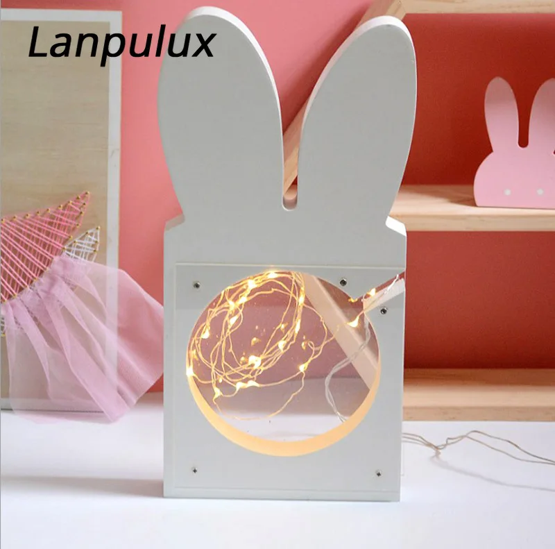 Lanpulux животное деревянное ночное освещение Радужный Лебедь кактус домашнее