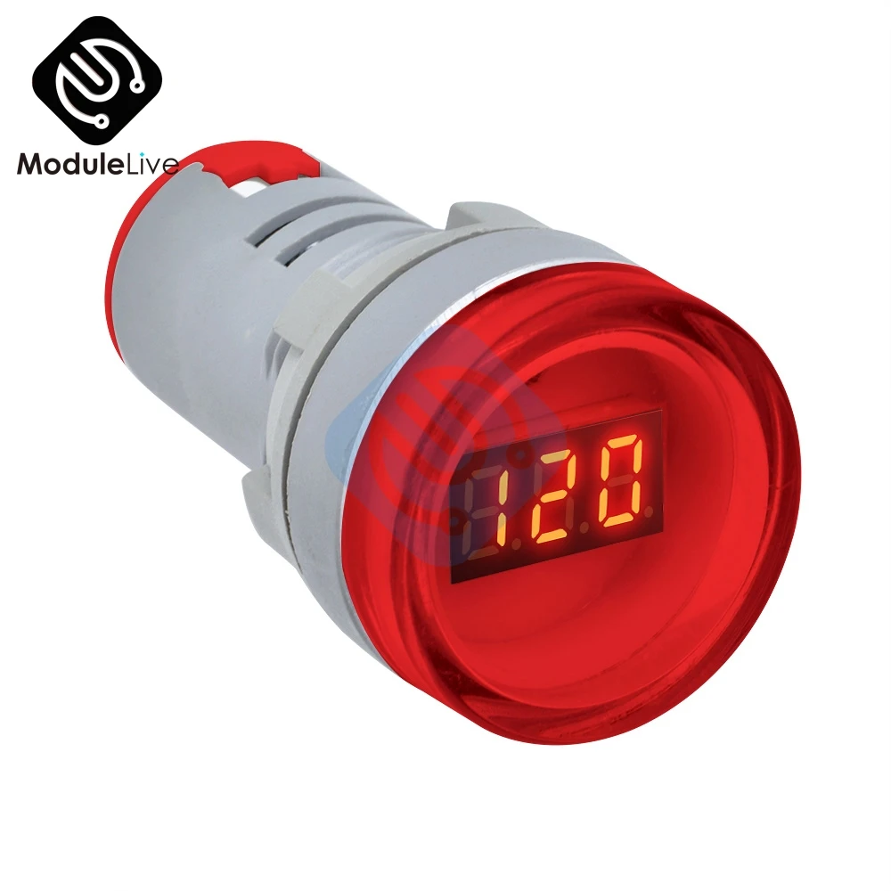 Мини вольтметр со светодиодным цифровым дисплеем 22 мм|Измерители напряжения| |