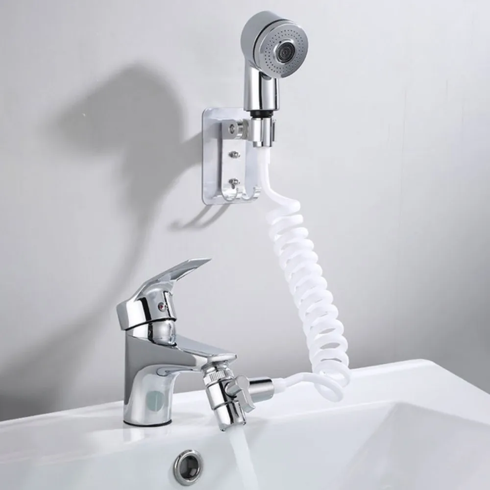 

1 Set Hand Shower Faucet Nozzle Bathroom Supplies ABS Copper Quick Connect Sink Hose Sprayer Set For Hair Washing Bath