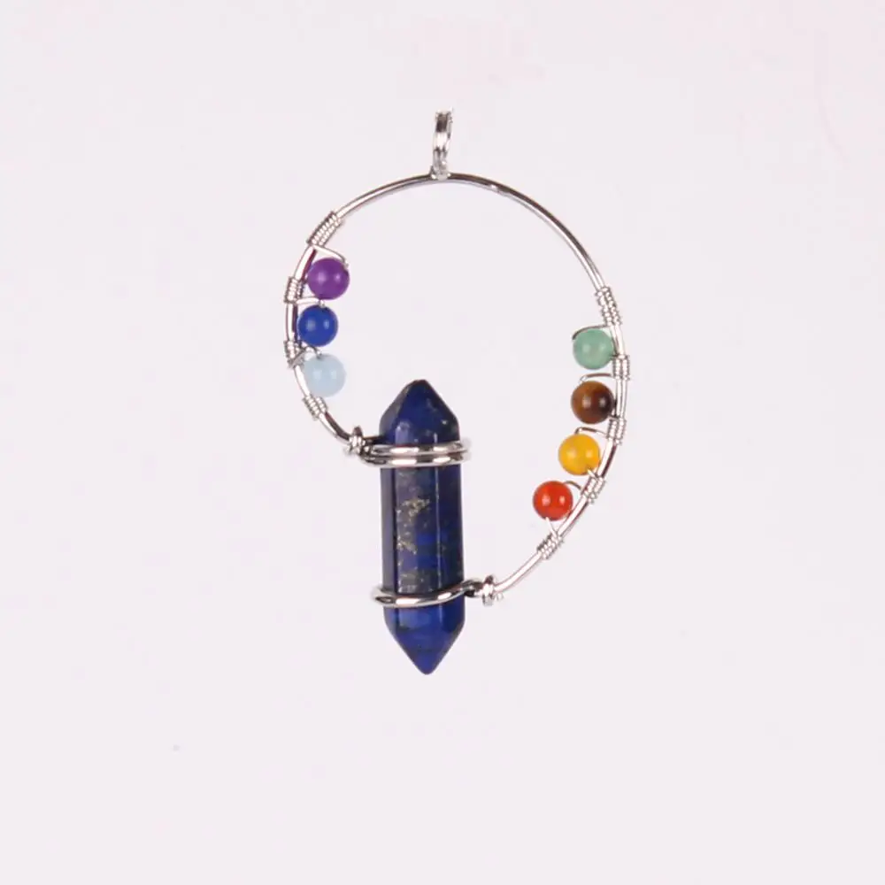 12 шт 7 Чакра Рэйки шестигранный кристалл Кварцевый и из натурального камня