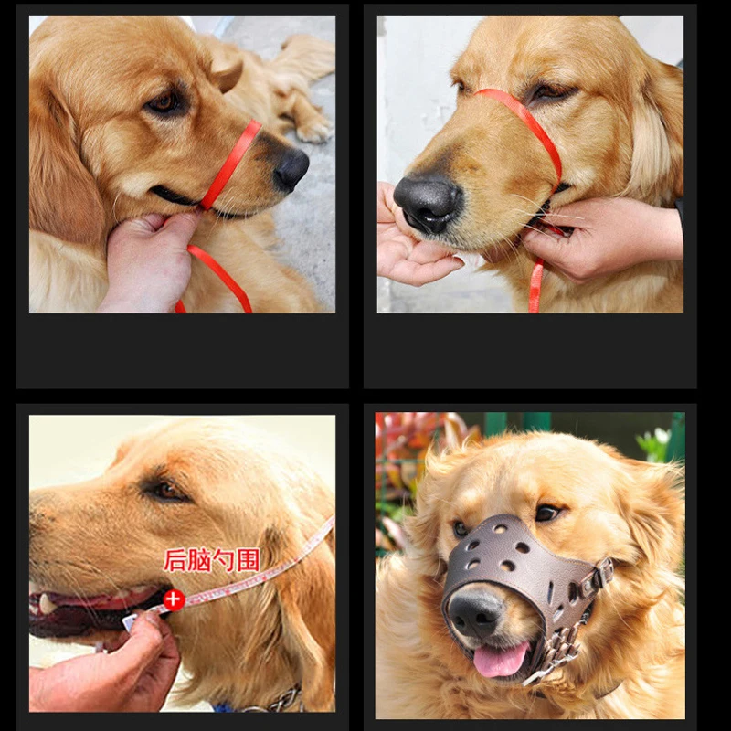 PU Leather Adjusting Pet Dogs Muzzle 7 Sizes Plastic Strong Basket Design Anti-biting Dog Mouth For Cats | Дом и сад