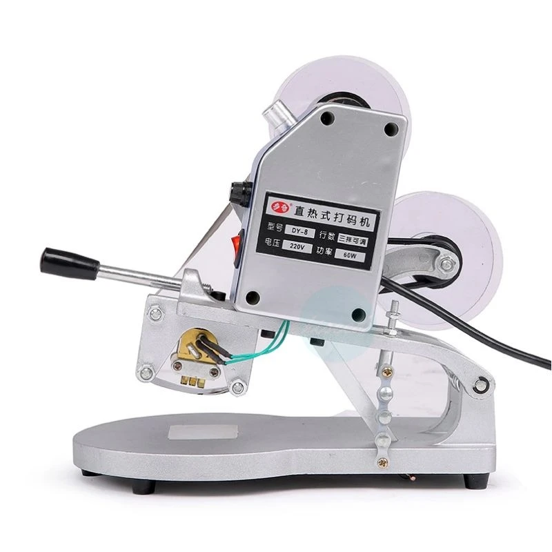 

Manual DY-8 Direct Thermal Ribbon Coding Machine Plastic Bag Printing Date of Production Three-row Steel Stamp Imitation Coder