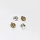 Подвески в форме сердца из цинкового сплава, 50 шт.