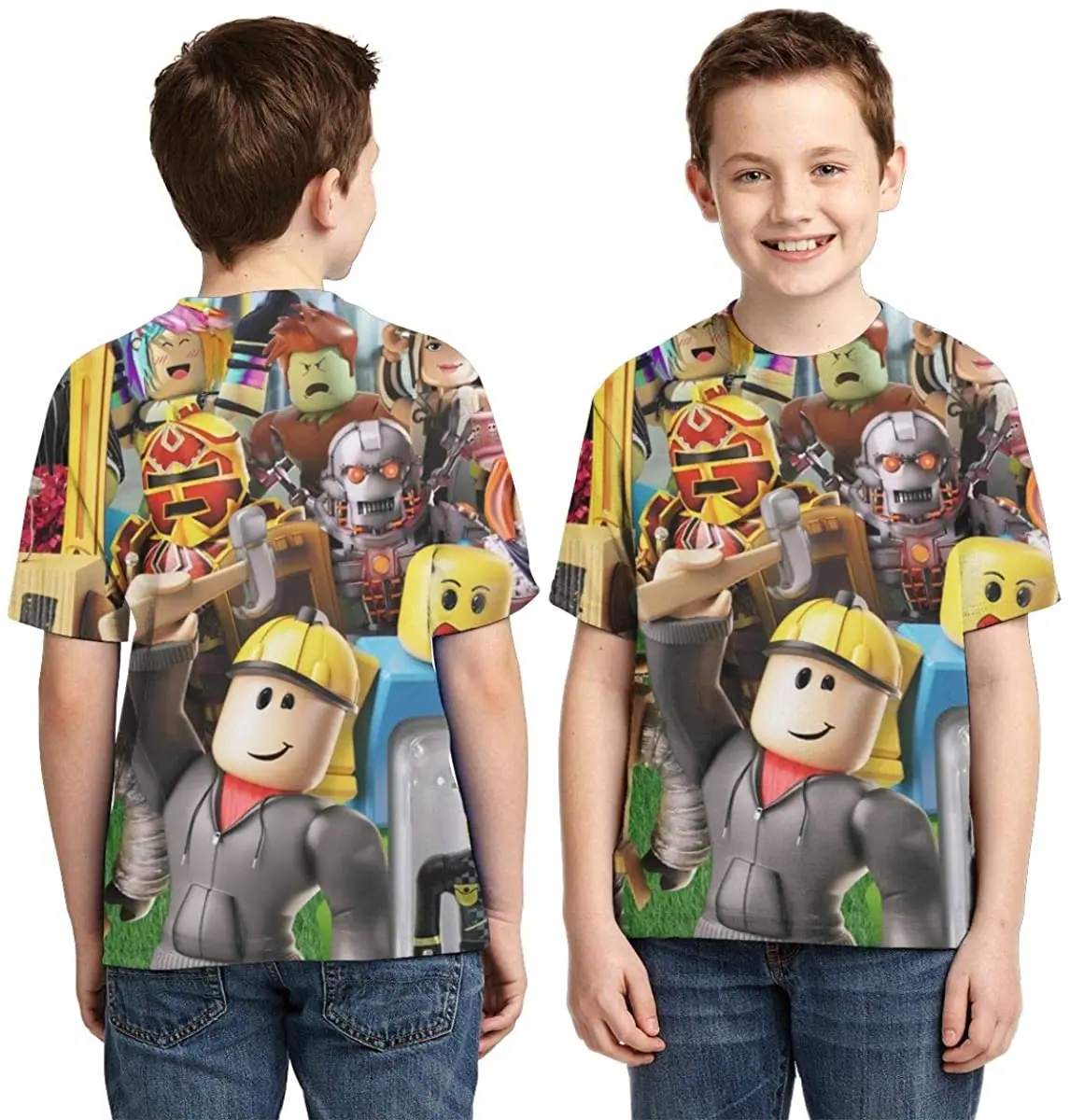 

Hot Sale Fashion Robloxing 3D Printing Short sleeved Cartoon Anime Boy Girls T-Shirts Children Comfortable Casual Tops Tee