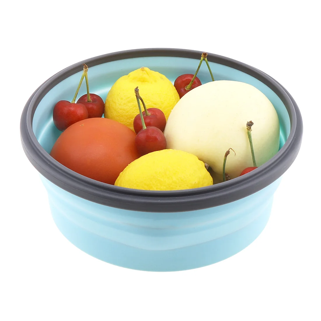 1200 мл Силиконовый складной Ланч-бокс круглый Bento Storange Box Портативный контейнер для продуктов миска для посуды
