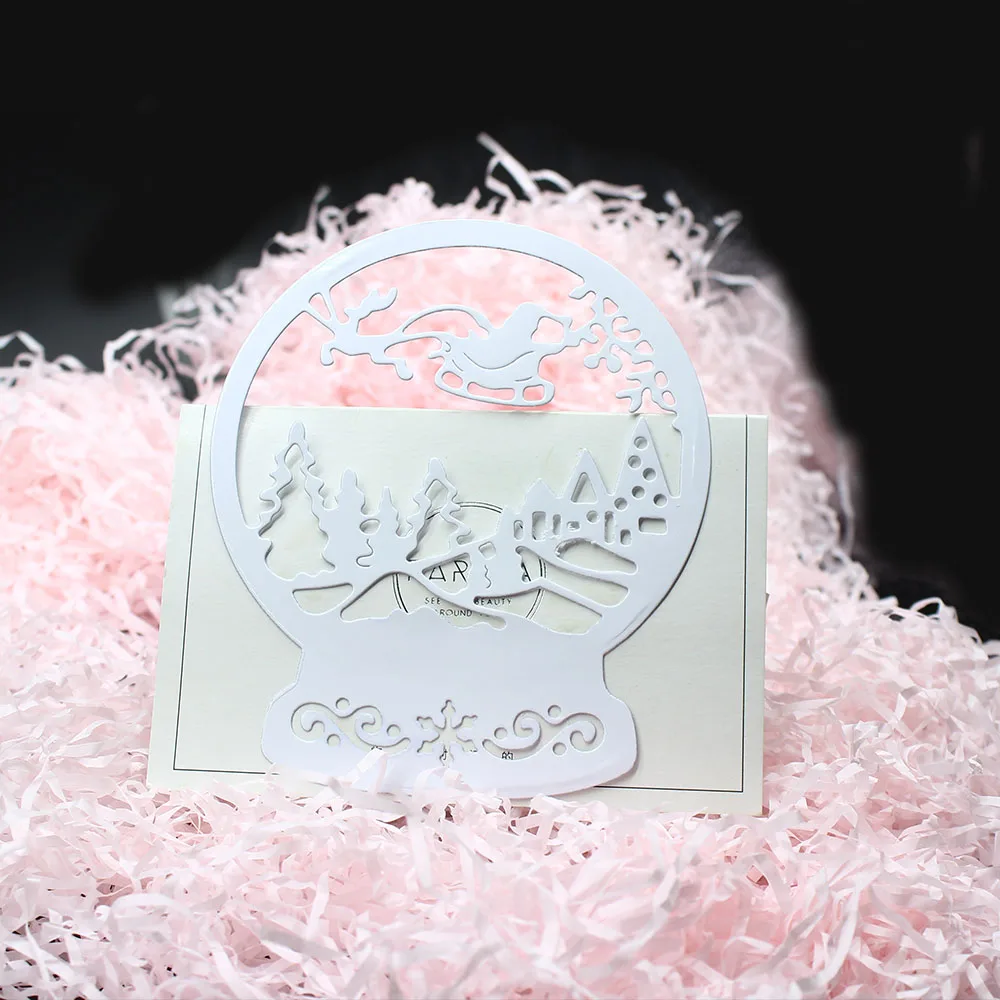 Новые рождественские металлические Вырубные штампы Санта снежный шар для