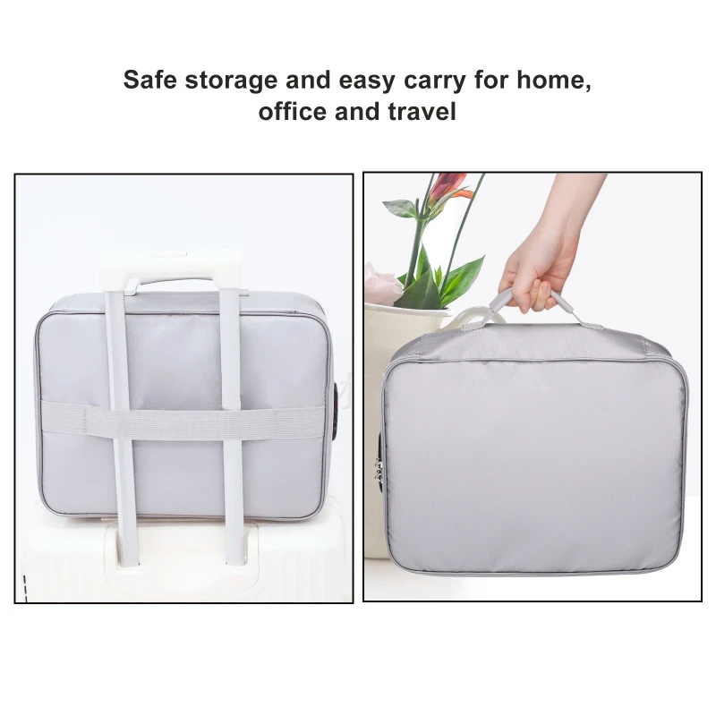 

2021 NEW New coming New coming Fireproof File And Carry Traveled Travel Money Bag Household articles Household articles