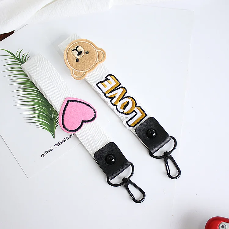 Модные милые Мультяшные шнурки на шею с мишкой Тедди для ключей ID Card тренажерный